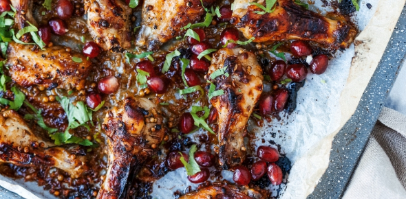 Skrzydełka z kurczaka w melasie z granatów