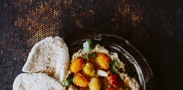 Masło z bakłażana z konfitowanymi pomidorami