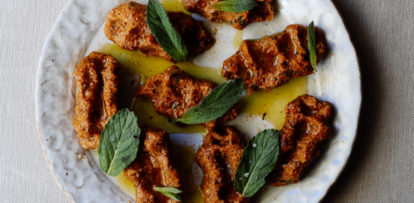 Roślinne kibbeh nayeh