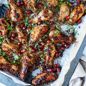 Skrzydełka z kurczaka w melasie z granatów