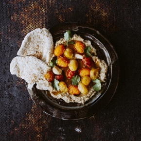 Masło z bakłażana z konfitowanymi pomidorami 