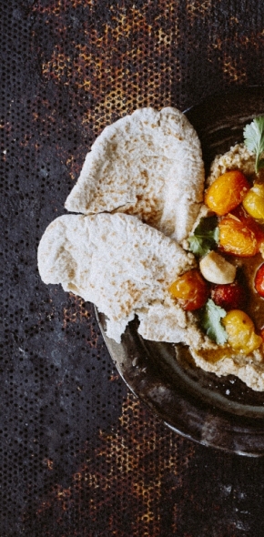 Masło z bakłażana z konfitowanymi pomidorami 